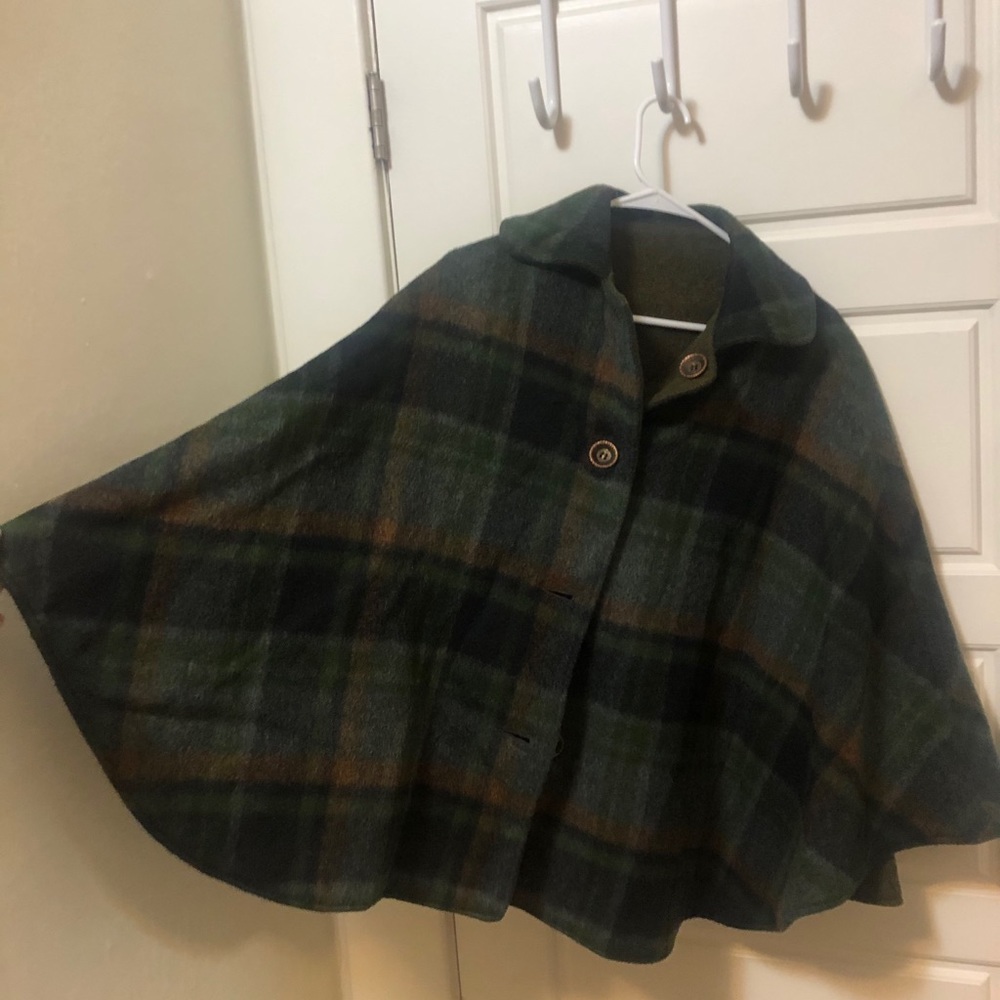 REVERSIBLE Wool Poncho